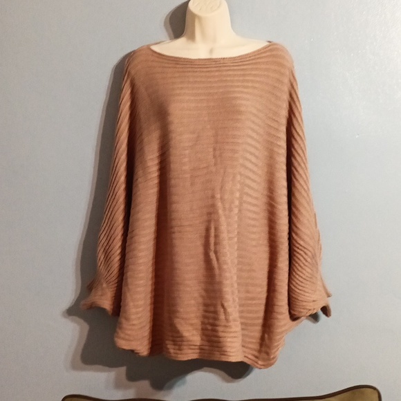 Plus Size Rib Knit Off Shoulder Batwing Sleeve Loose Fit Sweater, Women'… - Picture 7 of 17